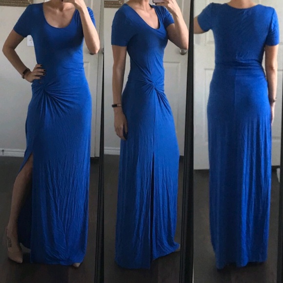 JustFab Dresses & Skirts - JustFab royal cerulean knotted maxi dress